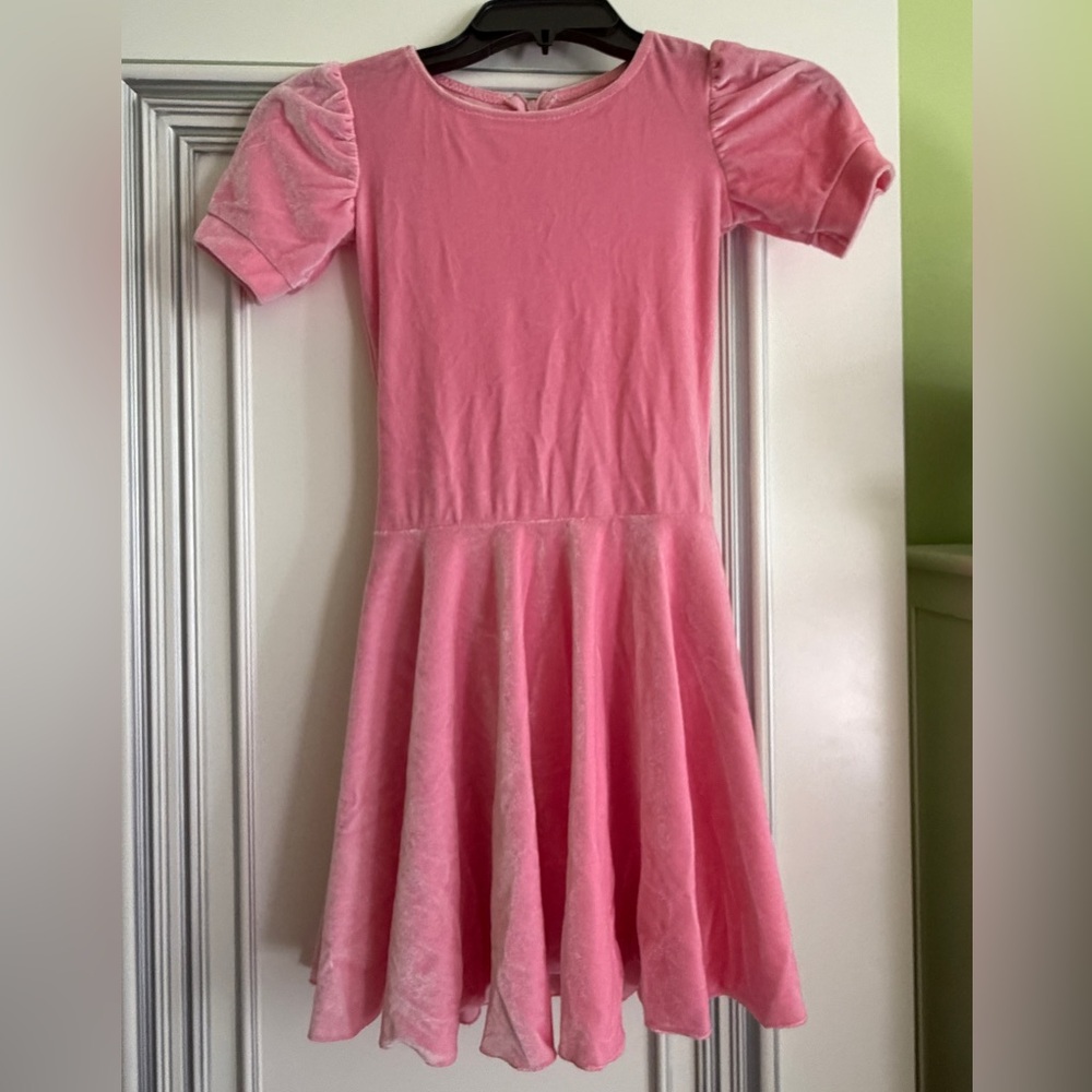 Elegant Pink Velvet Dance Dress